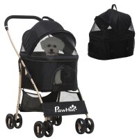 2-in-1 Hundewagen und Transportkorb bis 10 kg Klappbar...