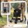 2-in-1 Hundewagen und Transportkorb bis 10 kg Klappbar Netzfenster Bodenkorb 82 cm x 49,5 cm x 98 cm Schwarz