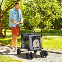 Hundebuggy Hundewagen bis 20 kg Klappbar 3 Seitentasche...