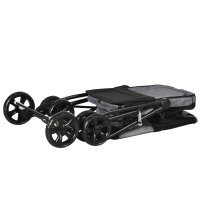Hundebuggy Hundewagen bis 20 kg Klappbar 3 Seitentasche 102 cm x 62 cm x 105 cm Grau