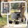 Hundebuggy Hundewagen bis 20 kg Klappbar 3 Seitentasche 102 cm x 62 cm x 105 cm Grau