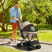 Hundewagen Hundebuggy klappbar, 1 Korb, 2 Bremsen, inkl,...
