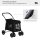 Hundetrolley inkl, Kissen, 3 Seitentaschen, klappbar, Hundewagen, 102 cm x 62 cm x 105 cm, Schwarz