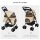 Hundewagen Hundebuggy, klappbar, 2 Sicherheitsleinen, 2 Becherhalter,  67 x 45 x 96 cm, Khaki