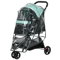 Haustierbuggy Hundebuggy, klappbar, mit Regenschutz, 2...