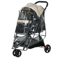Haustierbuggy Hundebuggy, klappbar, mit Regenschutz, 2...