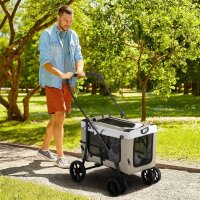 Hundbuggy Haustierbuggy Hundewagen, klappbar, abnehmbarer...