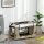 Hundbuggy Haustierbuggy Hundewagen, klappbar, abnehmbarer Korb, 81 x 58 x 97,5 cm, Schwarz+Khaki+Weiß