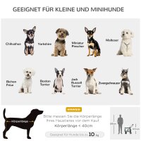 Hundbuggy Haustierbuggy bis 10kg klappbar abnehmbarer Korb 81 x 58 x 97,5 cm Schwarz + Grau + Weiß