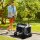 Hundbuggy Haustierbuggy bis 10kg klappbar abnehmbarer Korb 81 x 58 x 97,5 cm Schwarz + Grau + Weiß