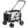 Hundbuggy Haustierbuggy bis 10kg klappbar abnehmbarer Korb 81 x 58 x 97,5 cm Schwarz + Grau + Weiß