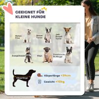 Hundebuggy, Haustierwagen für kleine Hunde und Katzen, mit Aufbewahrungskorb, Ein-Klick-Faltdesign, Grau