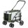 Hundbuggy Haustierbuggy Hundewagen, klappbar, abnehmbarer Korb, 81 x 58 x 97,5 cm, Schwarz+Dunkelgrün+Weiß