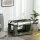 Hundbuggy Haustierbuggy Hundewagen, klappbar, abnehmbarer Korb, 81 x 58 x 97,5 cm, Schwarz+Dunkelgrün+Weiß