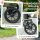 Hundewagen, Faltbarer Hundebuggy für mittelgroße Hunde, Haustierwagen mit 4 Rädern, Sicherheitsleinen Bremsen Dunkelgrün