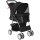Hundewagen Faltbar Hundebuggy mit Reflektorstreif Aufbewahrungskorb Kissen für kleine Hunde bis 10 kg 77x44x102 cm Schwarz