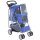 Hundewagen Hundebuggy Faltbar Katzenwagen bis 10kg mit Regenschutz Reflektorstreifen Aufbewahrungskorb 77x44x102cm Blau