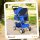 Hundewagen Hundebuggy Faltbar Katzenwagen bis 10kg mit Regenschutz Reflektorstreifen Aufbewahrungskorb 77x44x102cm Blau