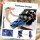 Hundewagen Hundebuggy Faltbar Katzenwagen bis 10kg mit Regenschutz Reflektorstreifen Aufbewahrungskorb 77x44x102cm Blau