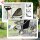Hundewagen Hundebuggy Faltbar Katzenwagen bis 10kg mit Regenschutz Reflektorstreifen Aufbewahrungskorb 77x44x102cm Grau