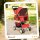 Hundewagen Faltbar Hundebuggy mit Reflektorstreif Aufbewahrungskorb Kissen für kleine Hunde bis 10 kg 77x44x102cm Rot