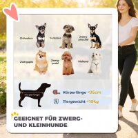 Hundewagen Faltbar Hundebuggy mit Aufbewahrungskorb Kissen Netzfenster Getränkehalter für kleine Hunde bis 10kg Schwarz