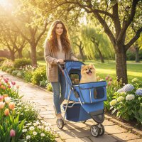 Hundewagen Hundebuggy Faltbar bis 10kg mit...