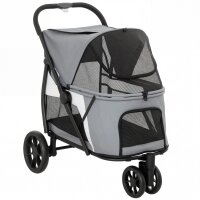 Hundewagen Faltbar Hundebuggy mit waschbarem Kissen,...