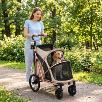 Hundewagen Faltbar Hundebuggy für Hunde bis 20 kg...