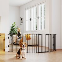 2-in-1 Absperrgitter, Haustier-Laufstall, Sicherheitstor,...