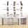 2-in-1 Absperrgitter, Haustier-Laufstall, Sicherheitstor, faltbar, Metall, 300 x 3 x 74,5 cm, Schwarz