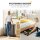 2-in-1 Absperrgitter, Haustier-Laufstall, Sicherheitstor, faltbar, Metall, 300 x 3 x 74,5 cm, Schwarz