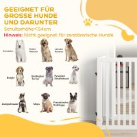 Haustiergitter, Treppenschutzgitter, Schutzgitter, 4 Teile, faltbar,  Weiß