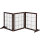 Absperrgitter Hund Freistehendes Schutzgitter mit Füßen 185 x 71 cm Holz Hundegitter Treppenschutzgitter Treppengitter Hundeabsperrgitter für Treppen, Türen, Küche, Flur, 3 Paneelen, Braun