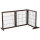Absperrgitter Hund Freistehendes Schutzgitter mit Füßen 185 x 71 cm Holz Hundegitter Treppenschutzgitter Treppengitter Hundeabsperrgitter für Treppen, Türen, Küche, Flur, 3 Paneelen, Braun