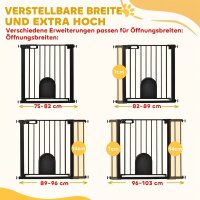 Türschutzgitter Treppenschutzgitter Hunde Absperrgitter Schutzgitter für Haustier Stahl