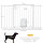 Türschutzgitter Treppenschutzgitter Hunde Absperrgitter Schutzgitter für Haustier Hundegitter Klemmbefestigung Metall ABS Weiß 75-131 x 76 cm