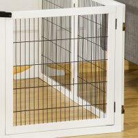 Absperrgitter für Hunde, klappbar, 432 x 36 x 70 cm, Kiefernholz, Weiß