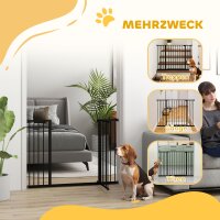 Hunde-Absperrgitter, erweiterbar, Klemmmontage, Stahl, 76-107 x 76 cm, Schwarz