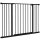 Hunde-Absperrgitter, erweiterbar, Klemmmontage, Stahl, 76-107 x 76 cm, Schwarz