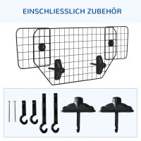 Hundeschutzgitter Auto Universal Kofferraumgitter 90-120 cm verstellbar Metall