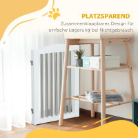 Hunde-Absperrgitter, klappbar, anpassbare Form, für Hunde bis 20 kg, 154 x 80 x 30 cm, Weiß
