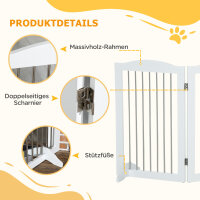 Hunde-Absperrgitter, klappbar, anpassbare Form, für Hunde bis 20 kg, 154 x 80 x 30 cm, Weiß