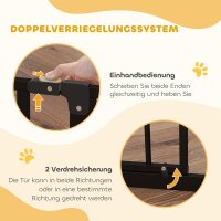 Hundeschutzgitter  Absperrgitter, Zwei-Wege-Öffnung, Wandhalterung mit Druckknöpfen, verstellbar von 75 bis 145 cm