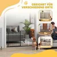 Hundeschutzgitter  Absperrgitter, Zwei-Wege-Öffnung, Wandhalterung mit Druckknöpfen, verstellbar von 75 bis 145 cm