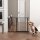Hunde-Absperrgitter, Klemmmontage, verstellbare Länge, Stahl/ABS, 75-115 x 76cm, Schwarz