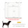 Türschutzgitter für Hunde, Absperrgitter, Schutzgitter für Haustiere, Metall, Kunststoff, 74-80 cm, Weiß