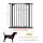 Türschutzgitter für Hunde, Absperrgitter, Schutzgitter für Haustiere, Metall, Kunststoff, 74-80 cm, Schwarz