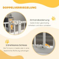 Türschutzgitter für Hunde, Absperrgitter, Schutzgitter für Haustiere, Metall, Kunststoff, ,74-80/87-94 cm, Weiß