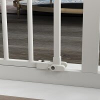 Türschutzgitter für Hunde, Absperrgitter, Schutzgitter für Haustiere, Metall, Kunststoff, ,74-80/87-94 cm, Weiß